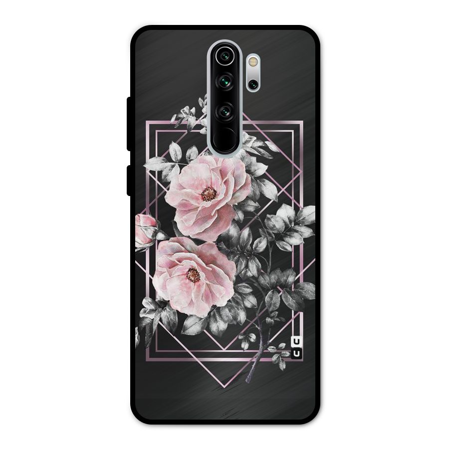 Beguilling Pink Floral Metal Back Case for Redmi Note 8 Pro