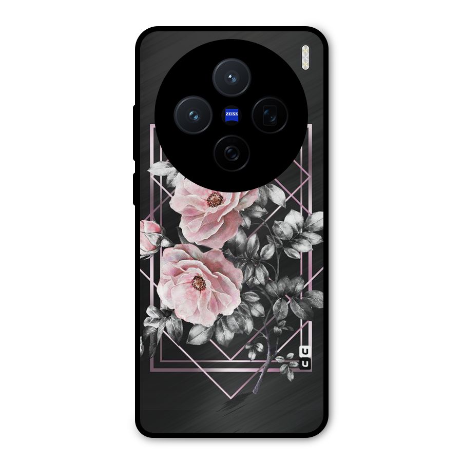 Beguilling Pink Floral Metal Back Case for Vivo X200