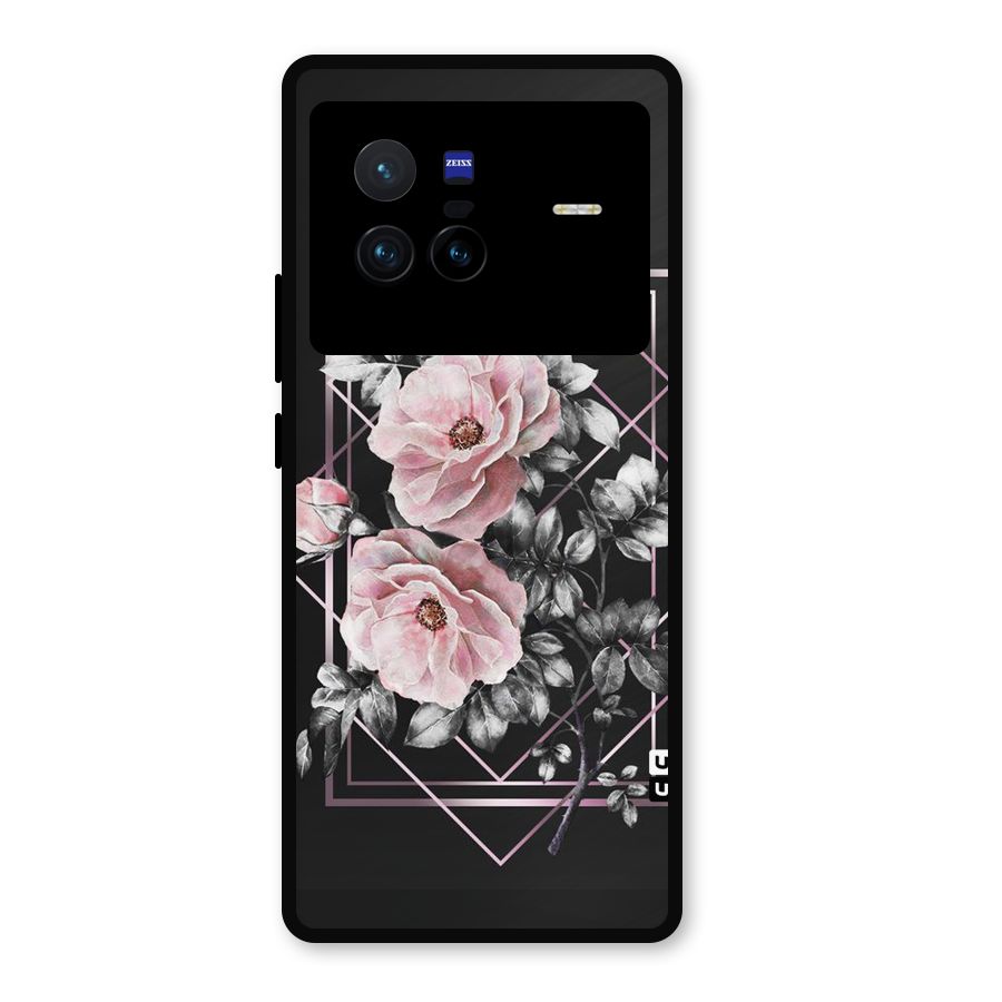 Beguilling Pink Floral Metal Back Case for Vivo X80