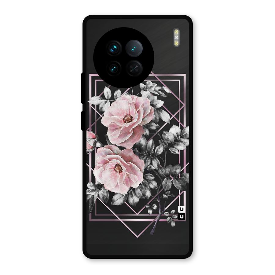 Beguilling Pink Floral Metal Back Case for Vivo X90