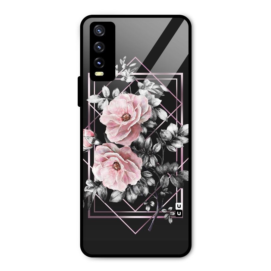 Beguilling Pink Floral Metal Back Case for Vivo Y20