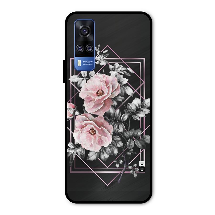 Beguilling Pink Floral Metal Back Case for Vivo Y31