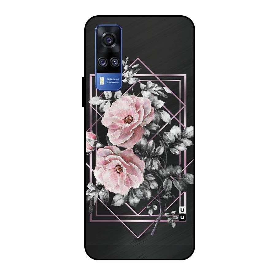 Beguilling Pink Floral Metal Back Case for Vivo Y51
