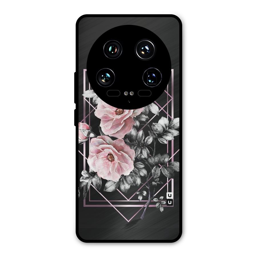 Beguilling Pink Floral Metal Back Case for Xiaomi 14 Ultra