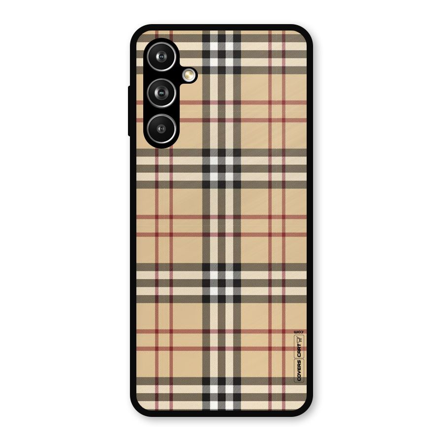 Beige Check Metal Back Case for Samsung Galaxy M54
