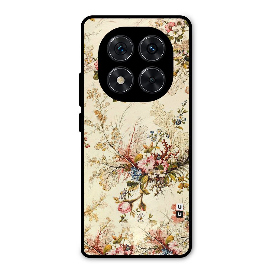 Beige Floral Metal Back Case for Poco X7