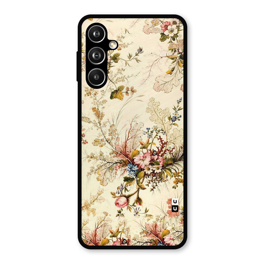 Beige Floral Metal Back Case for Samsung Galaxy M54