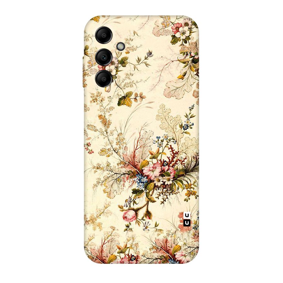 Beige Floral Original Polycarbonate Back Case for Galaxy A14 5G