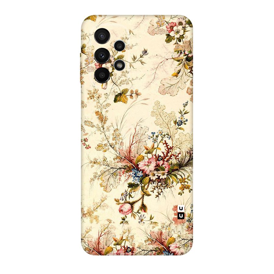 Beige Floral Original Polycarbonate Back Case for Galaxy A23