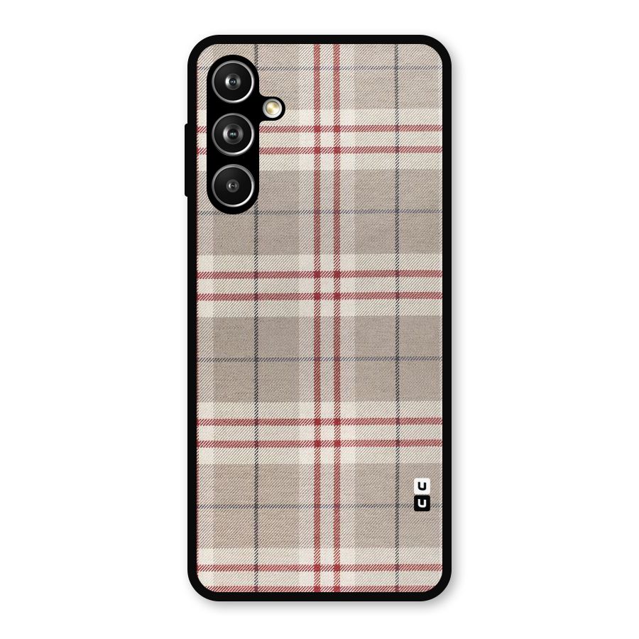 Beige Red Check Metal Back Case for Samsung Galaxy M54