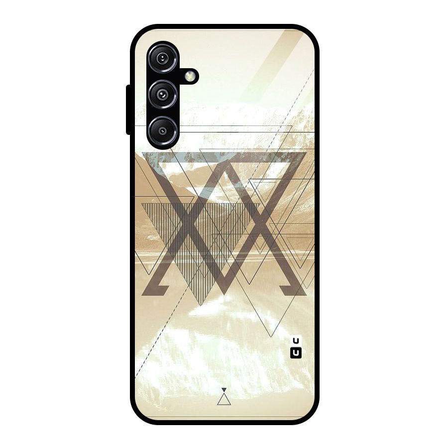 Beige View Glass Back Case for Galaxy M34 5G