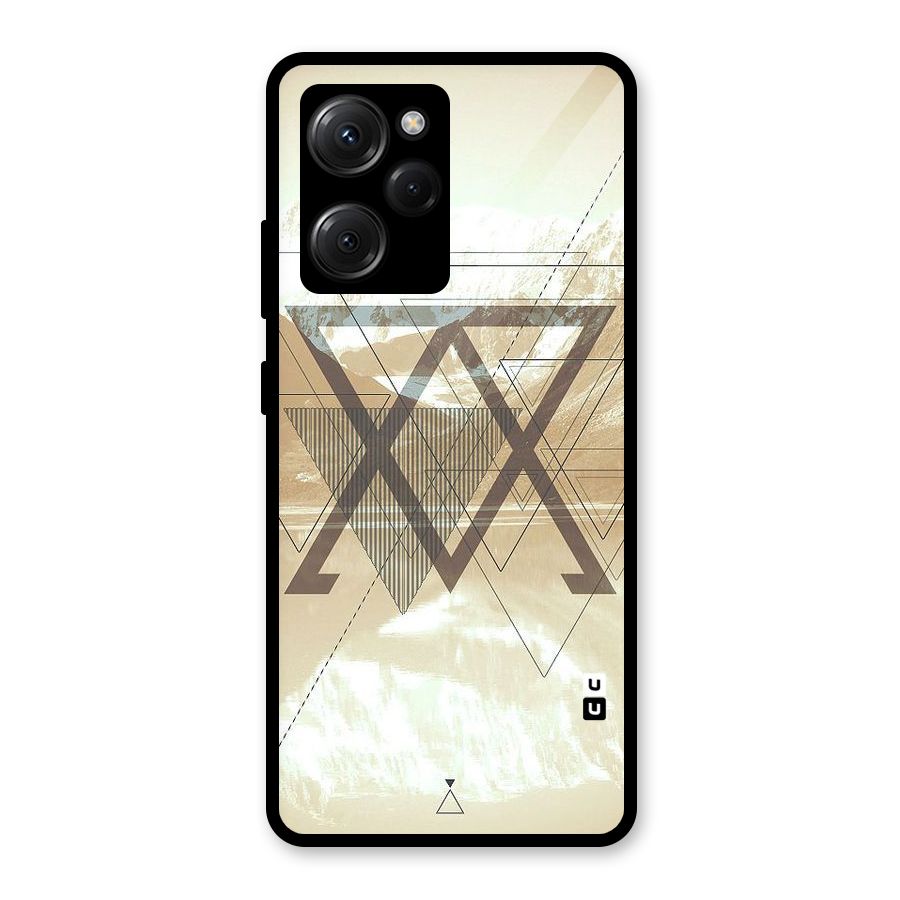 Beige View Glass Back Case for Poco X5 Pro