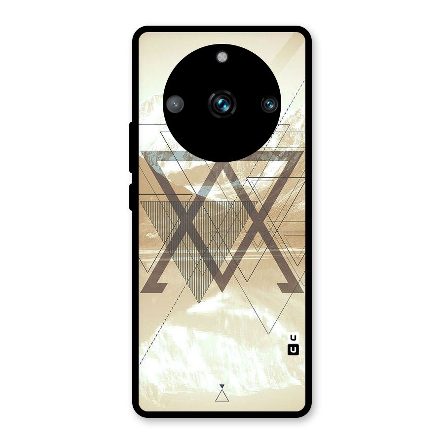 Beige View Glass Back Case for Realme 11 Pro Plus