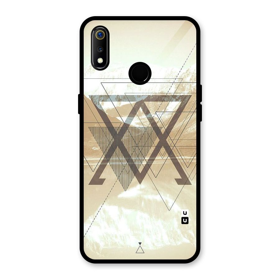 Beige View Glass Back Case for Realme 3i