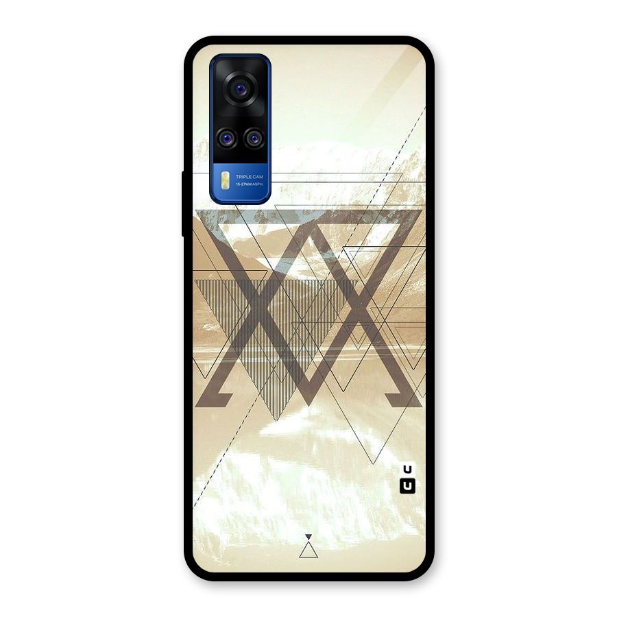 Beige View Glass Back Case for Vivo Y31