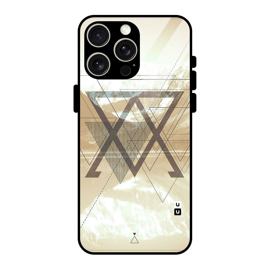 Beige View Glass Back Case for iPhone 15 Pro Max