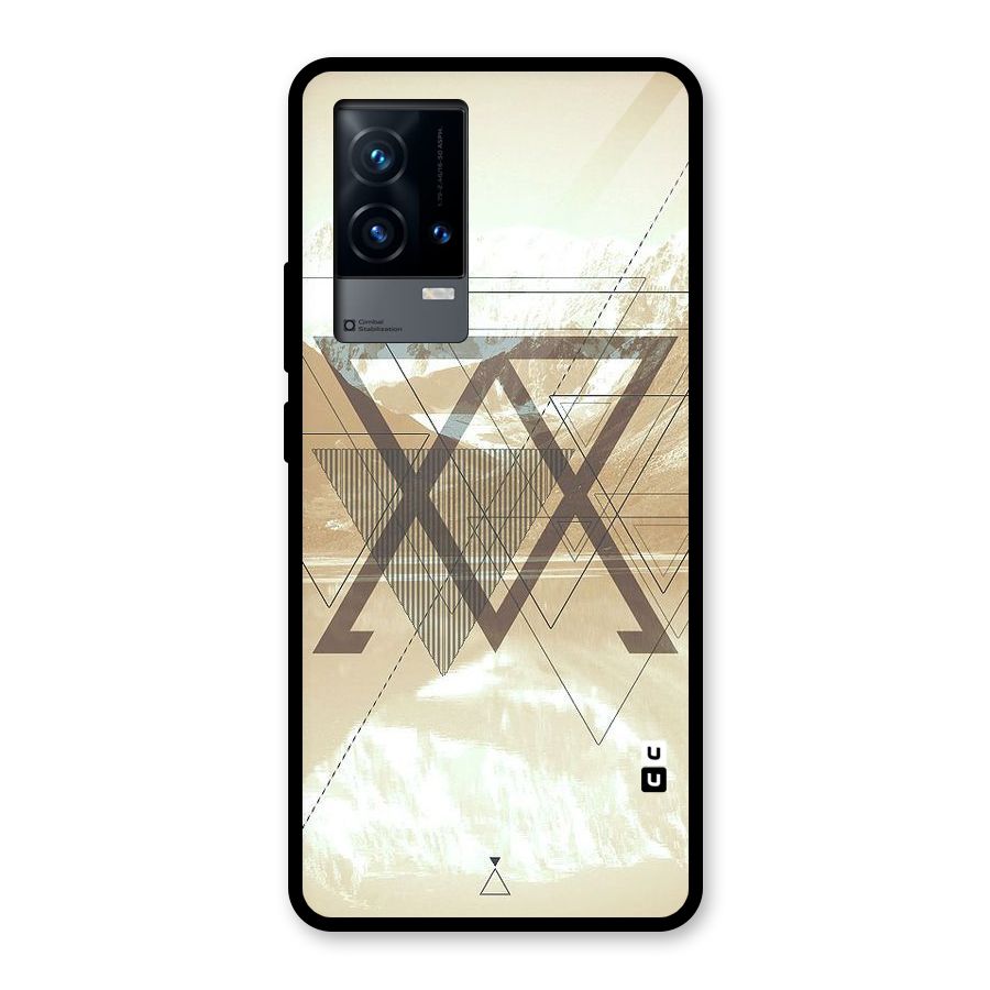 Beige View Glass Back Case for iQOO 9 5G