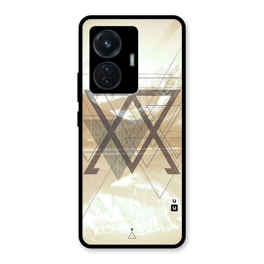 Beige View Glass Back Case for iQOO Z6 44W