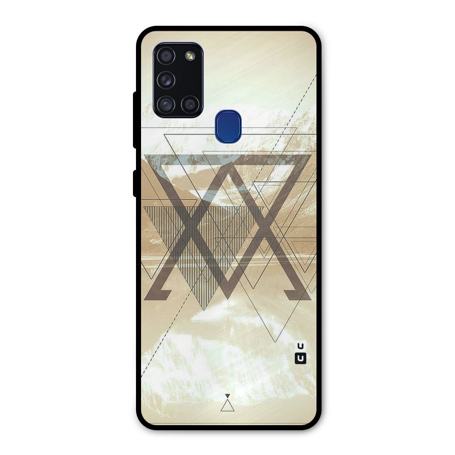 Beige View Metal Back Case for Galaxy A21s