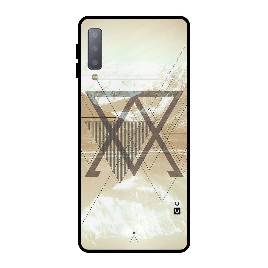 Beige View Metal Back Case for Galaxy A7 (2018)