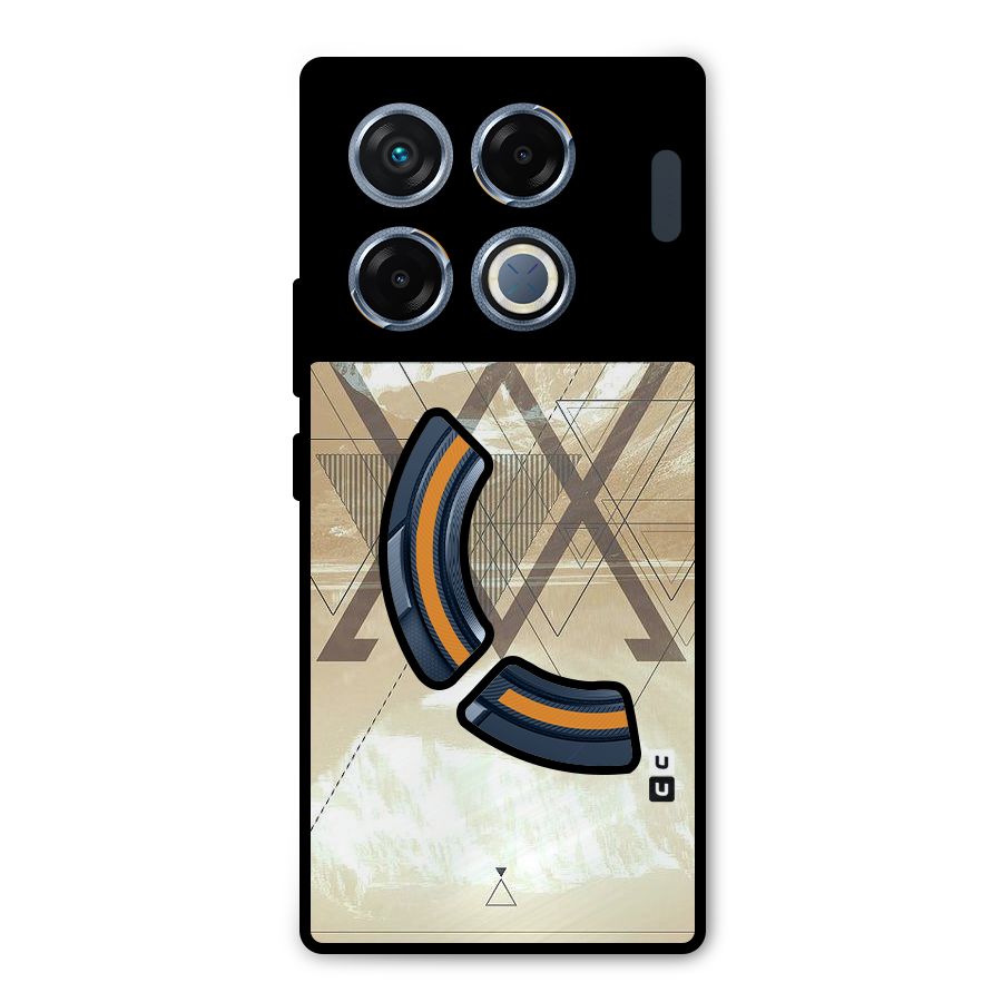 Beige View Metal Back Case for Infinix GT 20 Pro