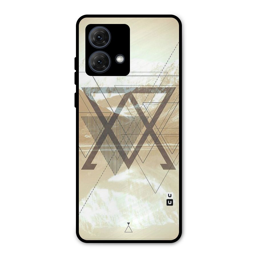 Beige View Metal Back Case for Moto G84