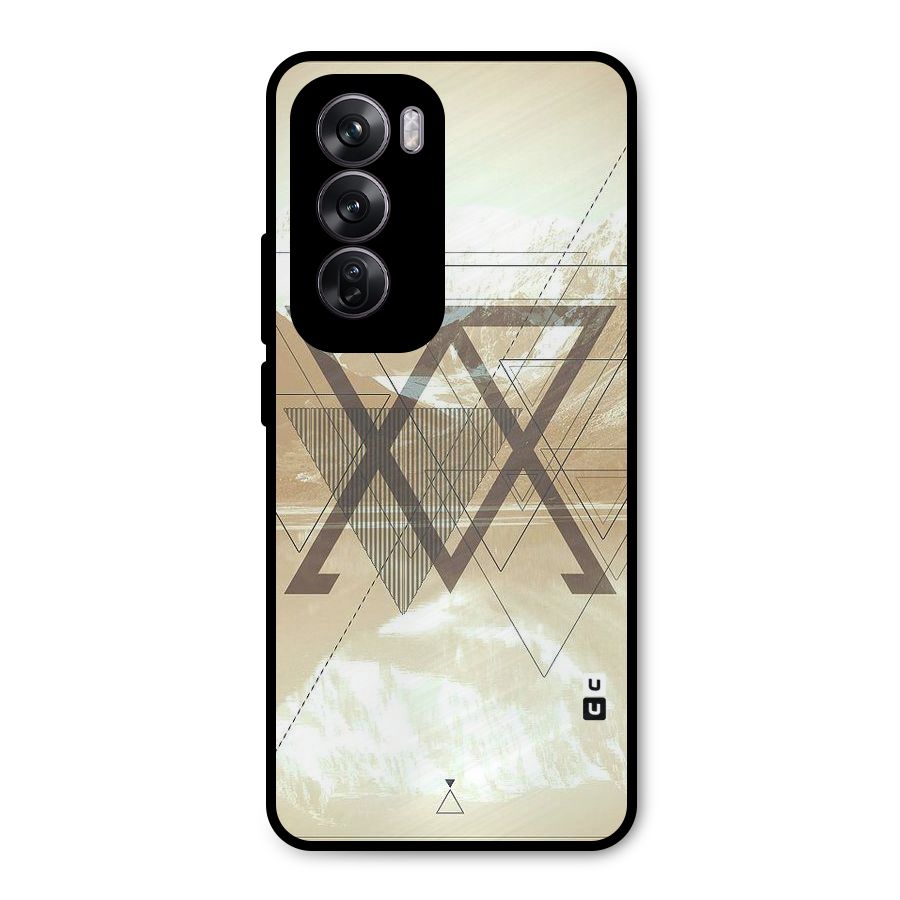 Beige View Metal Back Case for Oppo Reno12 Pro