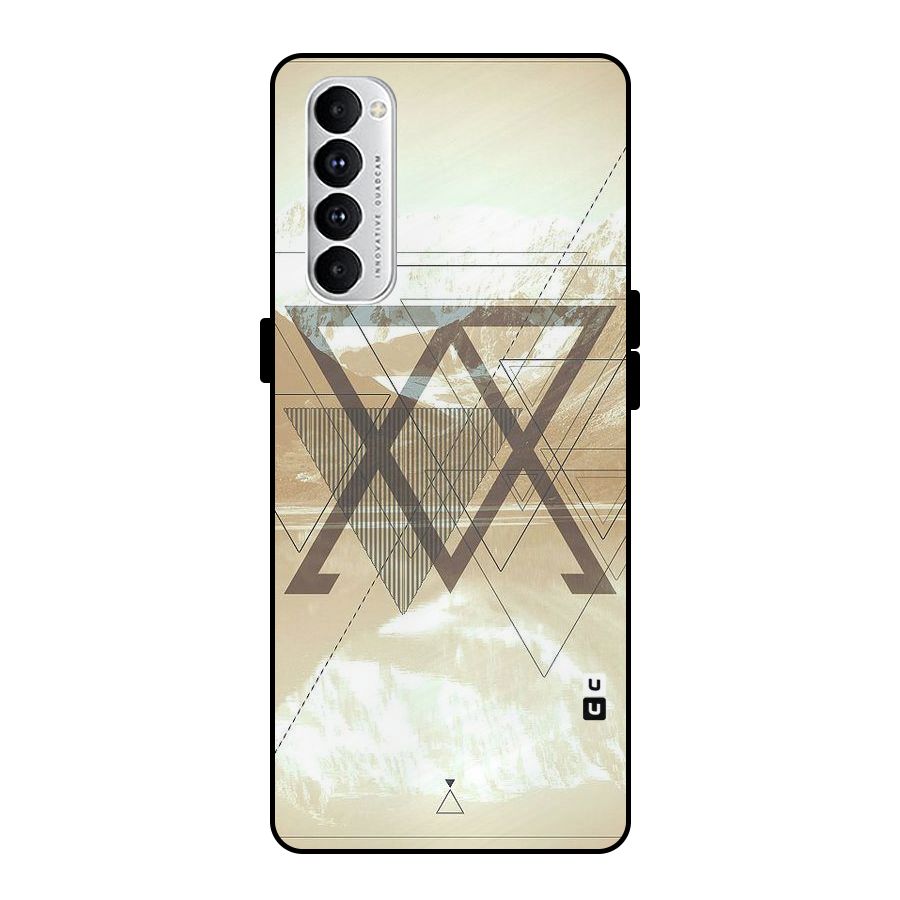 Beige View Metal Back Case for Oppo Reno4 Pro