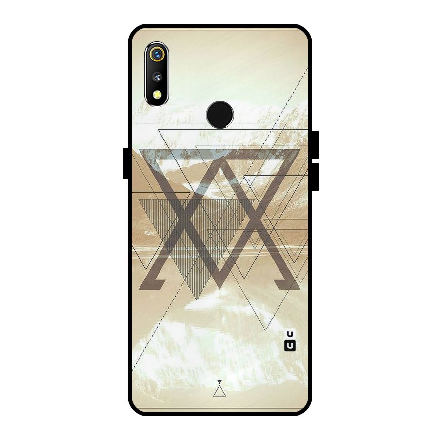 Beige View Metal Back Case for Realme 3