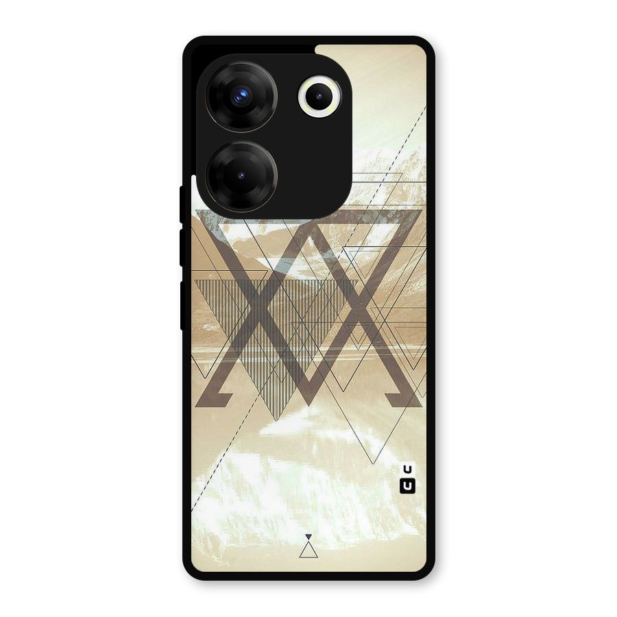Beige View Metal Back Case for Tecno Camon 20 Pro