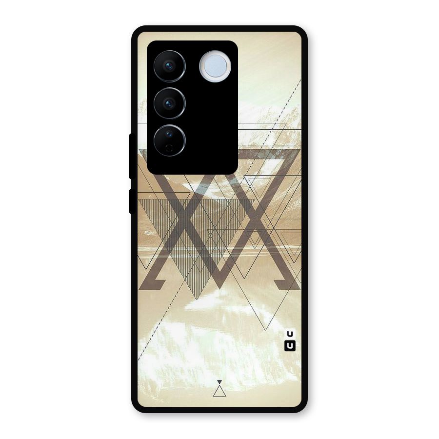 Beige View Metal Back Case for Vivo V27 Pro
