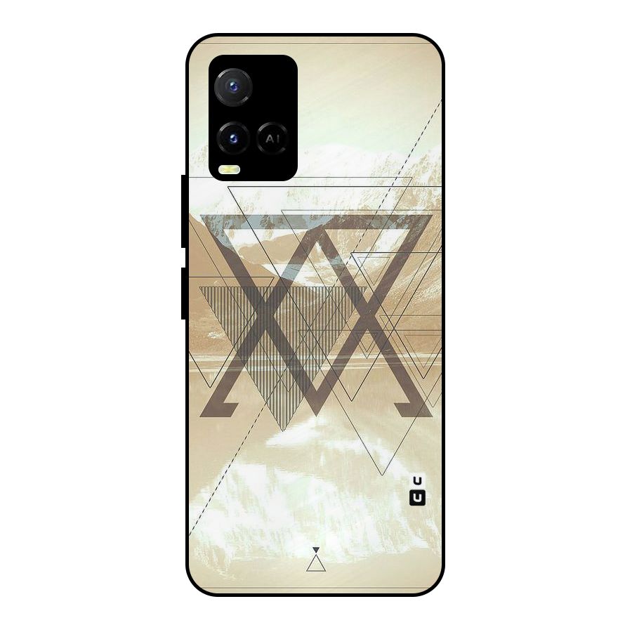 Beige View Metal Back Case for Vivo Y21A