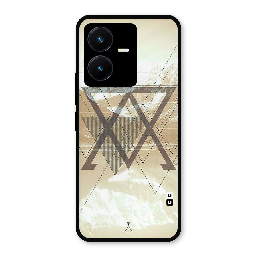 Beige View Metal Back Case for Vivo Y22