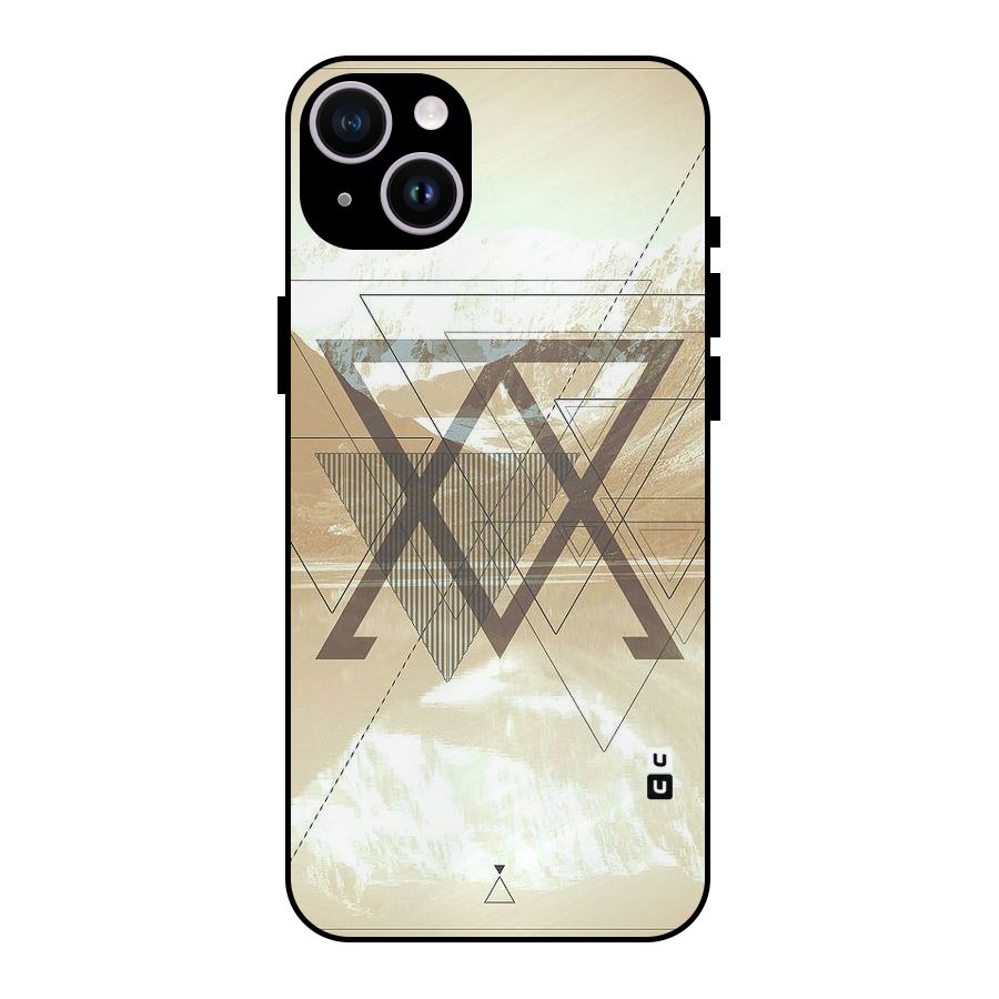 Beige View Metal Back Case for iPhone 14 Plus