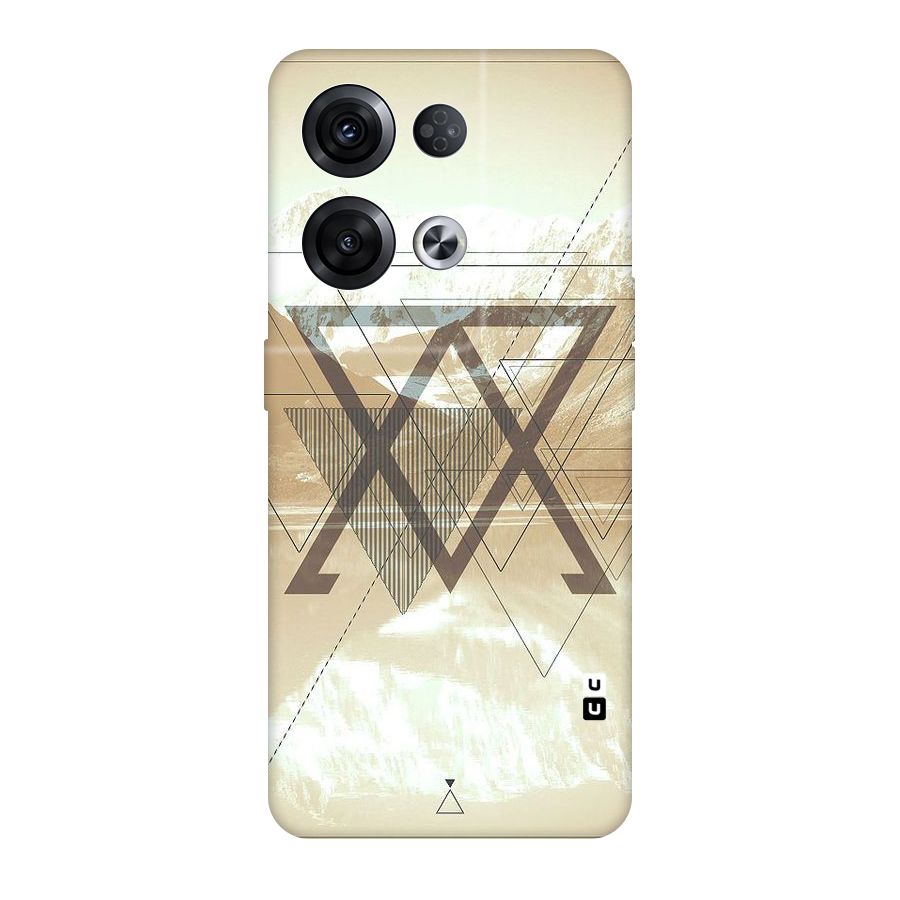 Beige View Original Polycarbonate Back Case for Oppo Reno8 Pro 5G