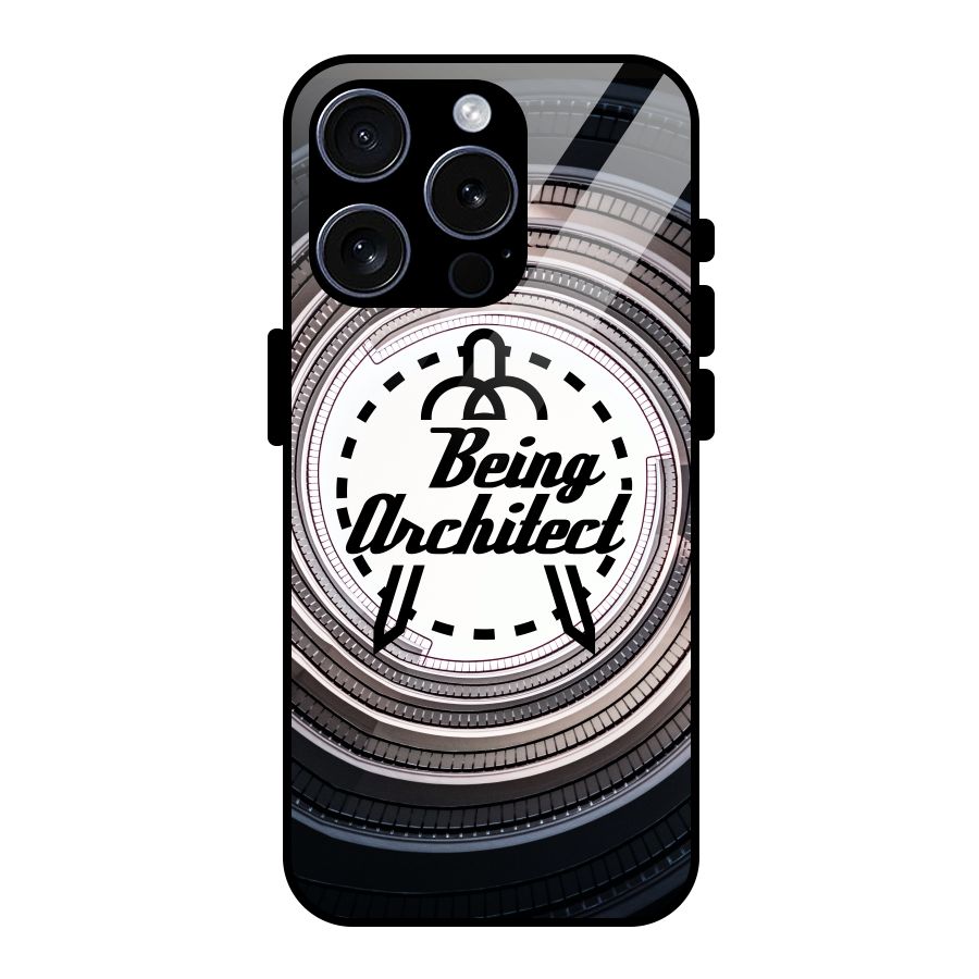 Being Architect Glass Back Case for iPhone 15 Pro