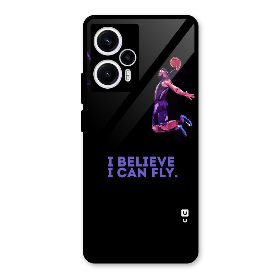 Believe And Fly Glass Back Case for Poco F5