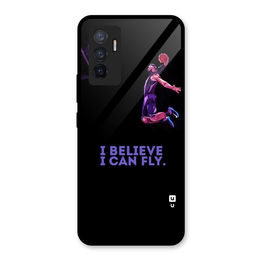 Believe And Fly Glass Back Case for Vivo V23e