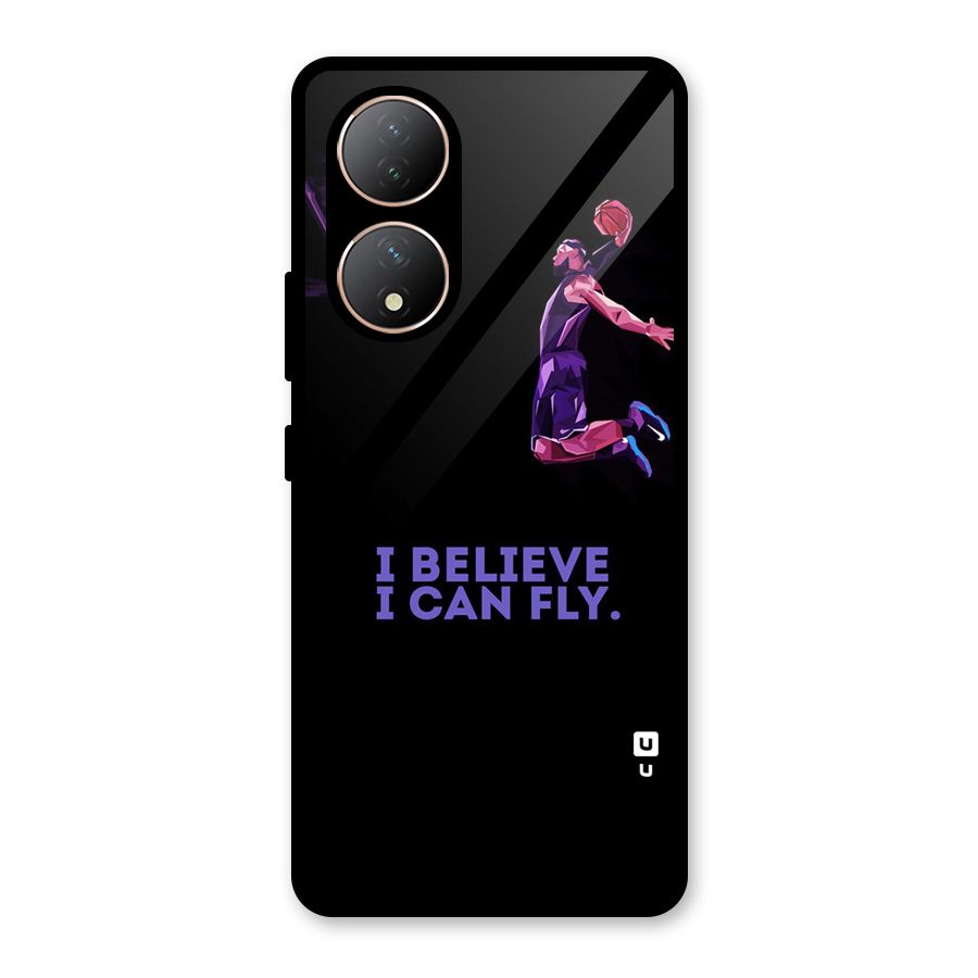 Believe And Fly Glass Back Case for Vivo Y100A