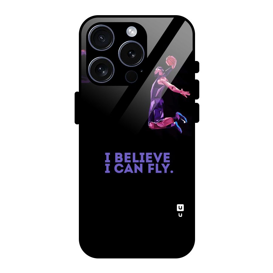 Believe And Fly Glass Back Case for iPhone 15 Pro