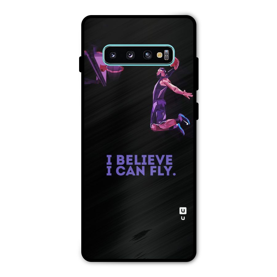 Believe And Fly Metal Back Case for Galaxy S10 Plus