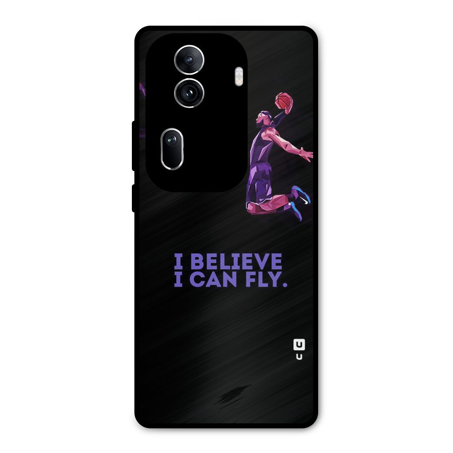 Believe And Fly Metal Back Case for Oppo Reno11 Pro 5G