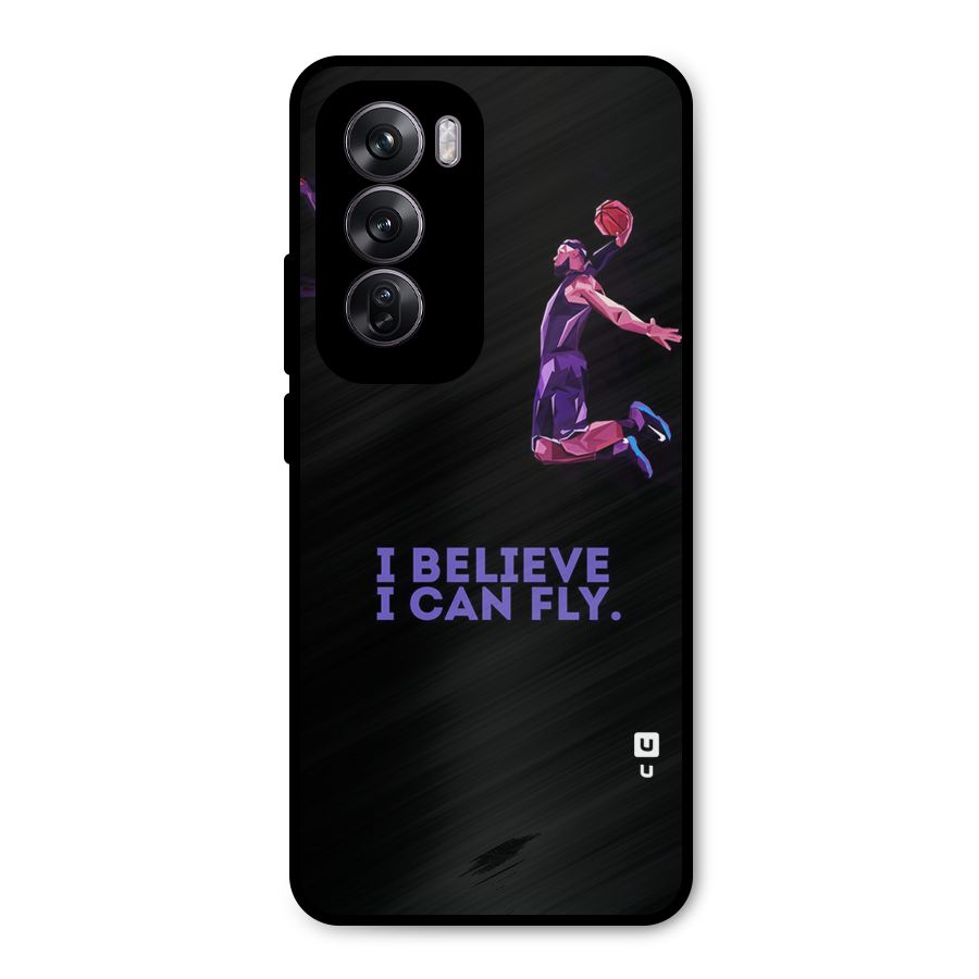 Believe And Fly Metal Back Case for Oppo Reno12 Pro