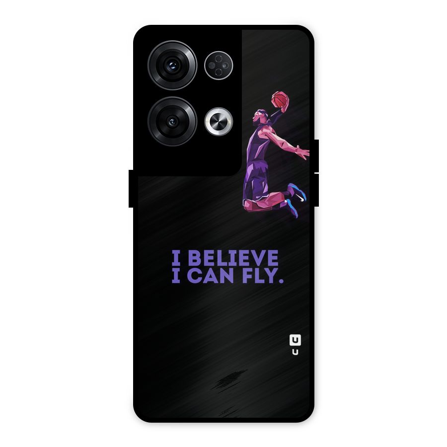 Believe And Fly Metal Back Case for Oppo Reno8 Pro 5G
