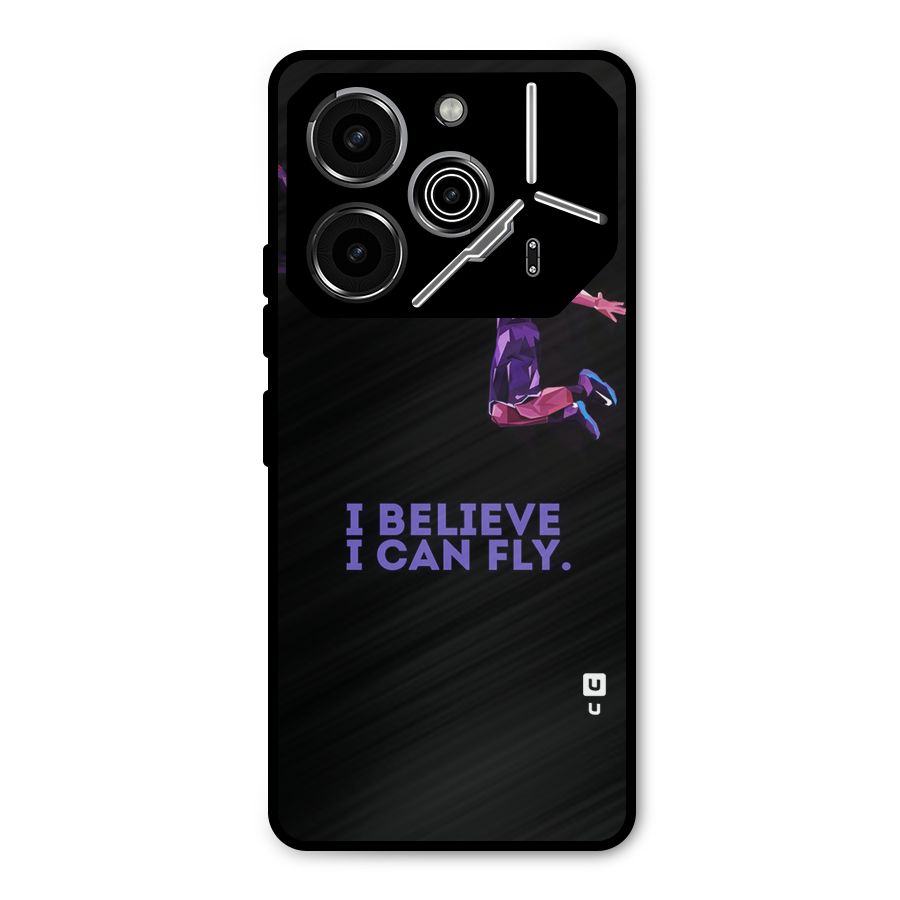 Believe And Fly Metal Back Case for Tecno Pova 6 Pro