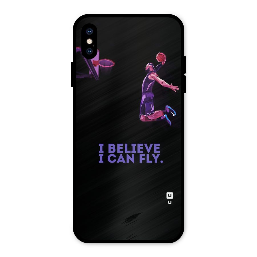Believe And Fly Metal Back Case for iPhone XS Max