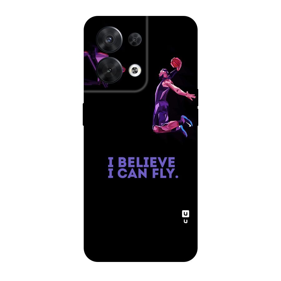 Believe And Fly Original Polycarbonate Back Case for Oppo Reno8 5G