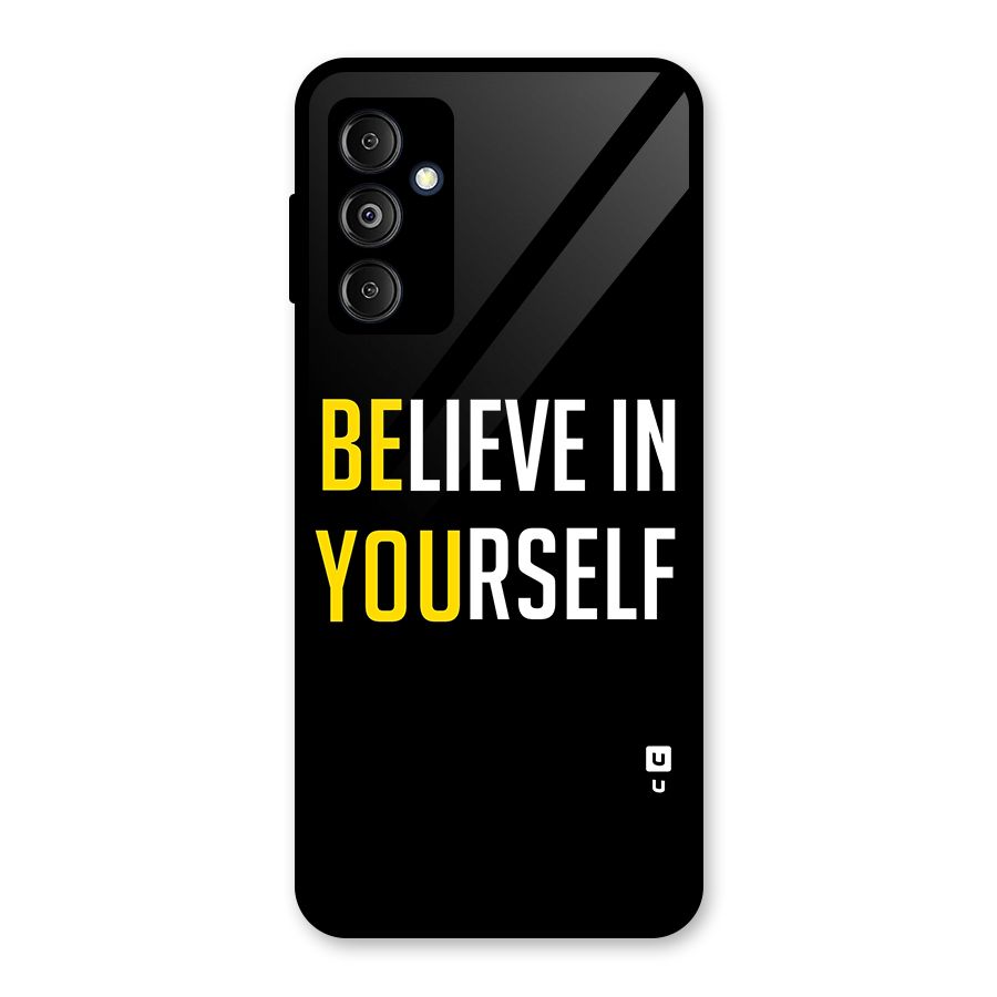 Believe In Yourself Black Glass Back Case for Galaxy M14 5G