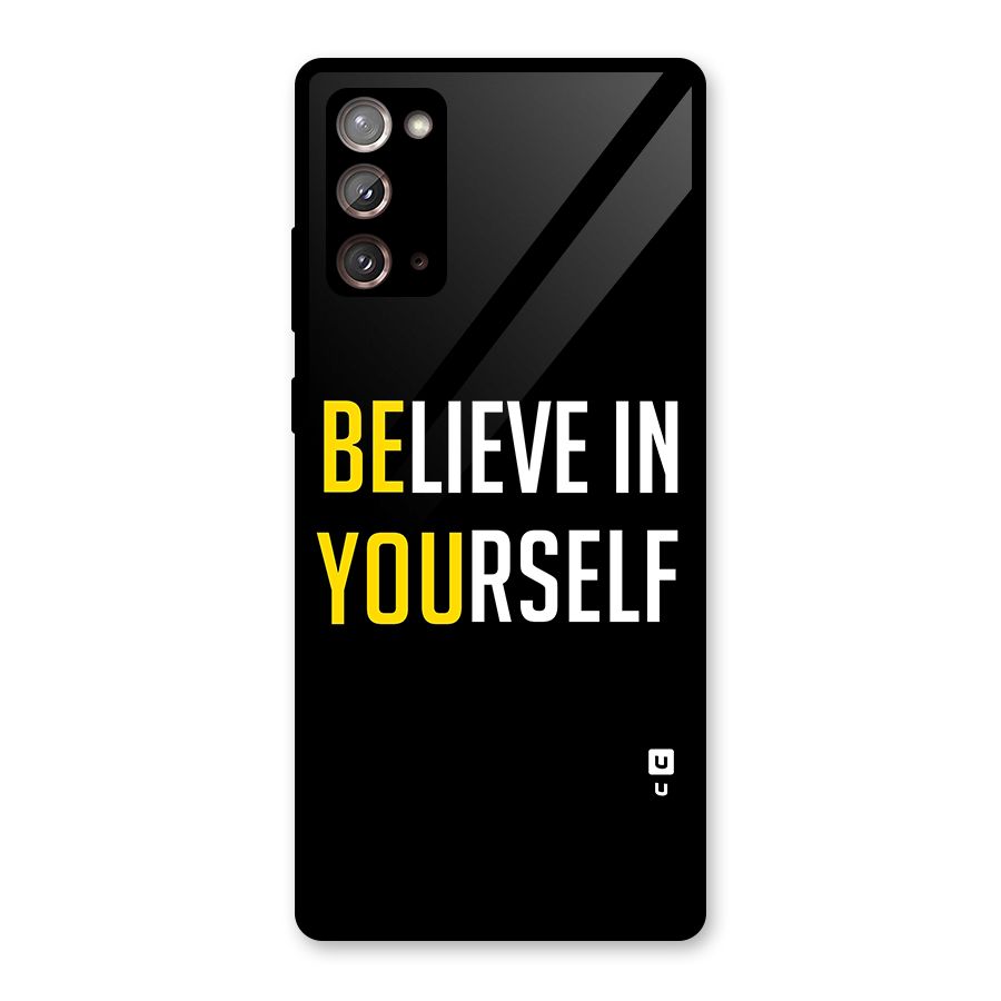 Believe In Yourself Black Glass Back Case for Galaxy Note 20