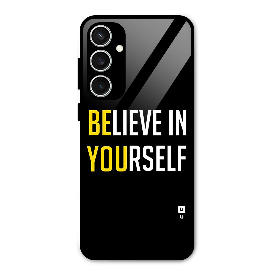 Believe In Yourself Black Glass Back Case for Galaxy S23 FE